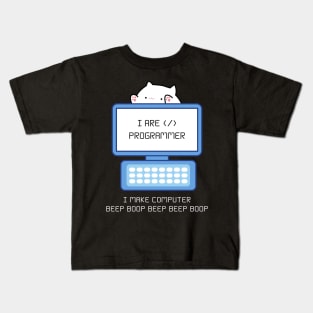 I Are Programmer Computer Cat Beep Boop Kids T-Shirt